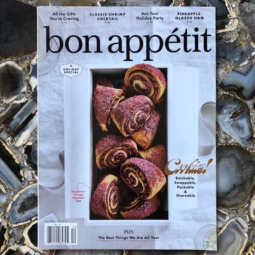 4️⃣/$12 Dec 18/Jan 19 bon appétit Magazine
